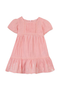 Robe Baby Promenade Romantique en lin - Litchi