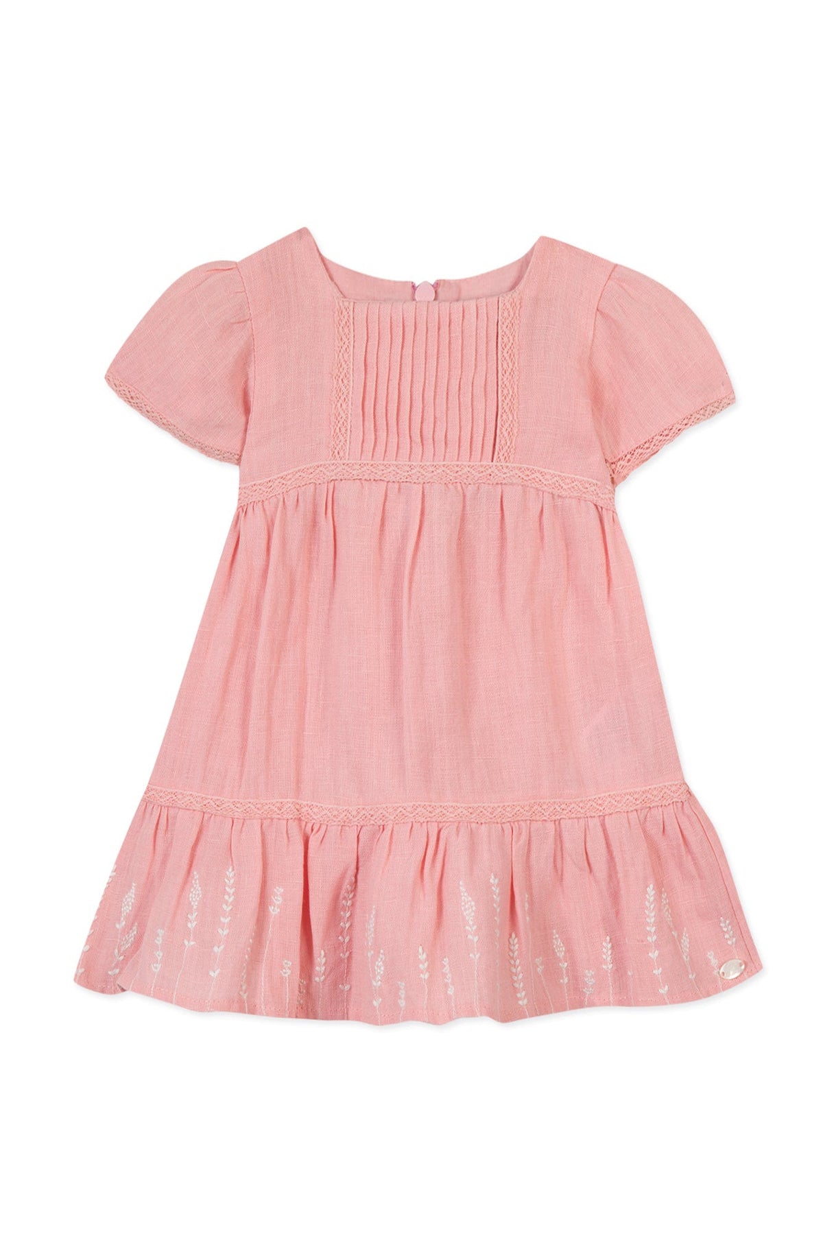Robe Baby Promenade Romantique en lin - Litchi