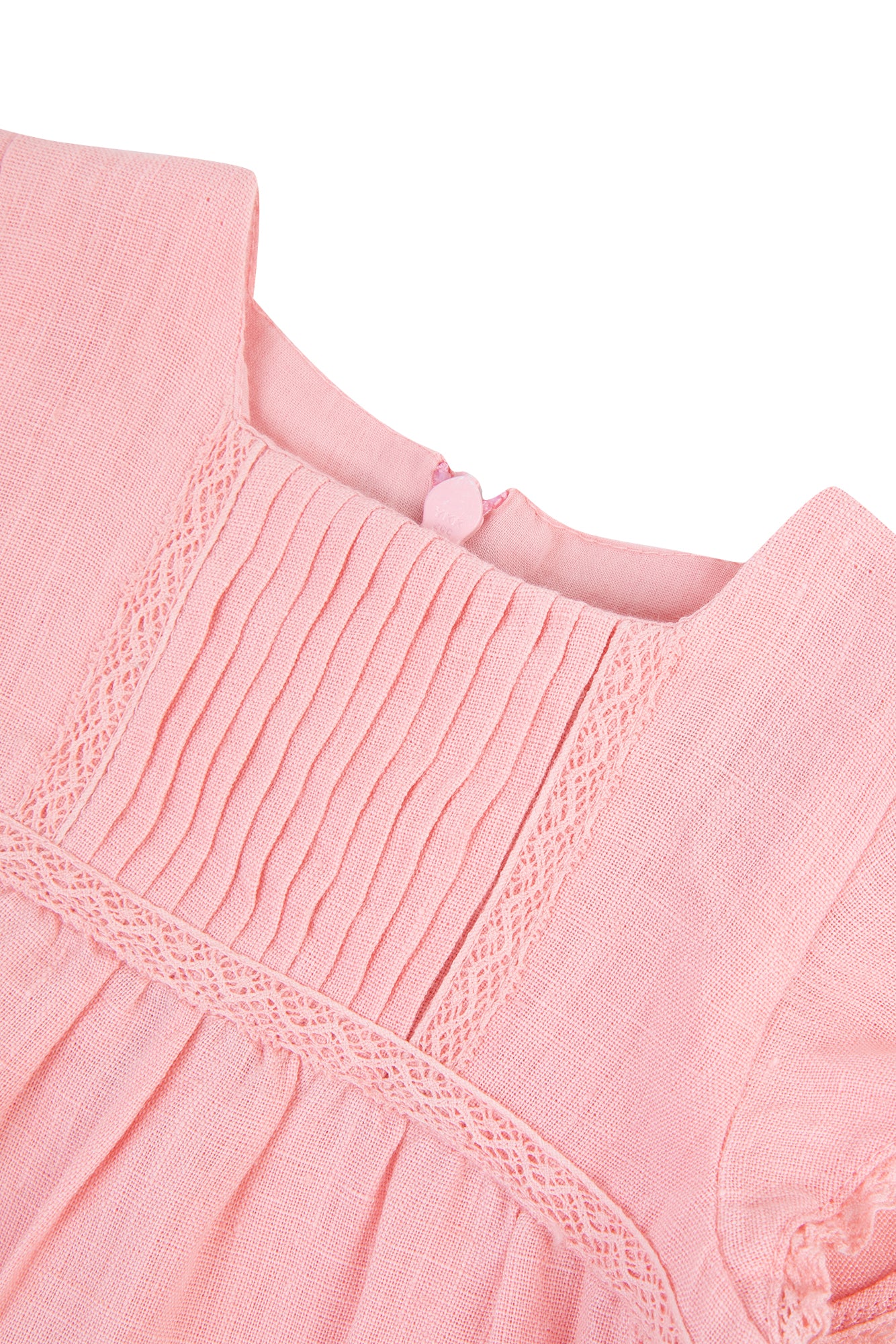 Robe Baby Promenade Romantique en lin - Litchi