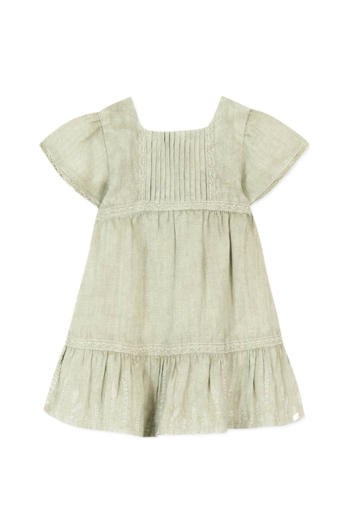 Robe Baby Promenade Romantique en lin - Opaline Chiné