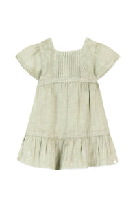 Robe Baby Promenade Romantique en lin - Opaline Chiné