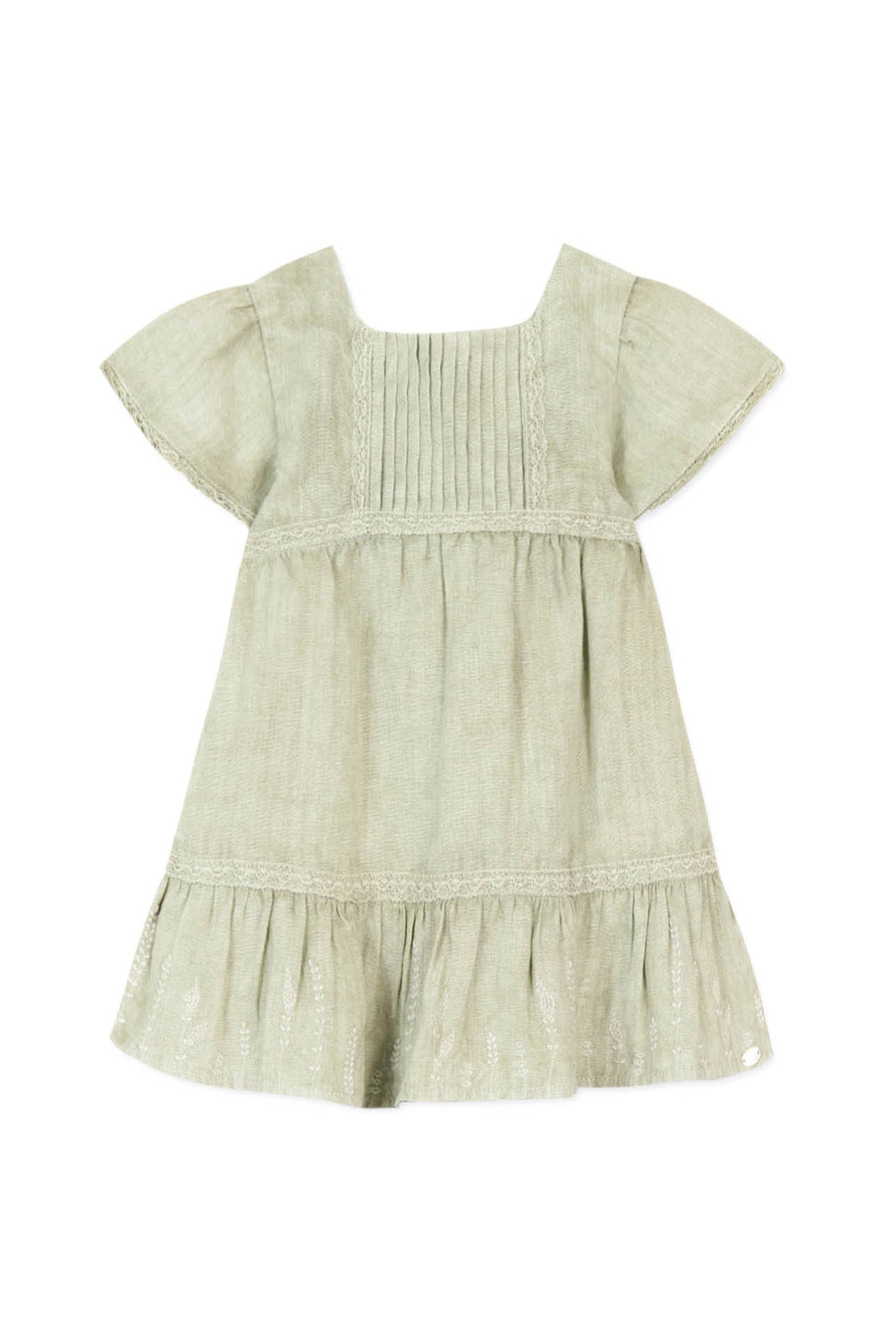 Robe Baby Promenade Romantique en lin - Opaline Chiné