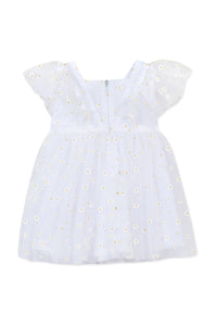 Baby Ceremonie dress in linen - White