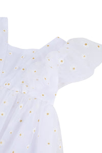 Robe Baby Ceremonie en lin - Blanc