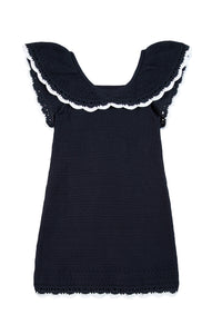 Robe Fleur D'Hibiscus - Marine