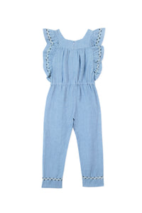 Bord De Mer linen long jumpsuit - Denim