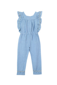 Combinaison longue Bord De Mer en lin - Denim