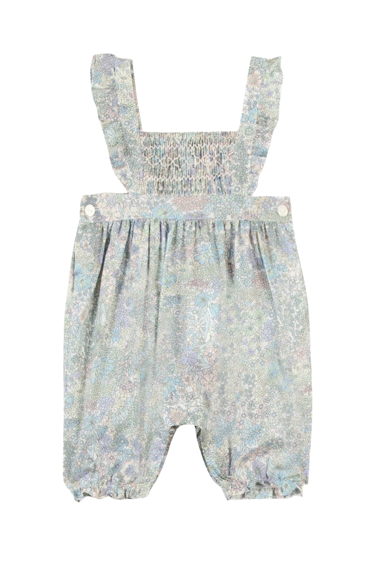 Combinaison longue premier trousseau en coton - Tilleul