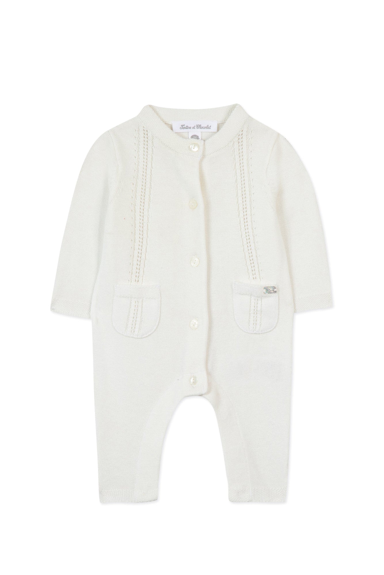 Premier Trousseau long jumpsuit - Mother-of-pearl