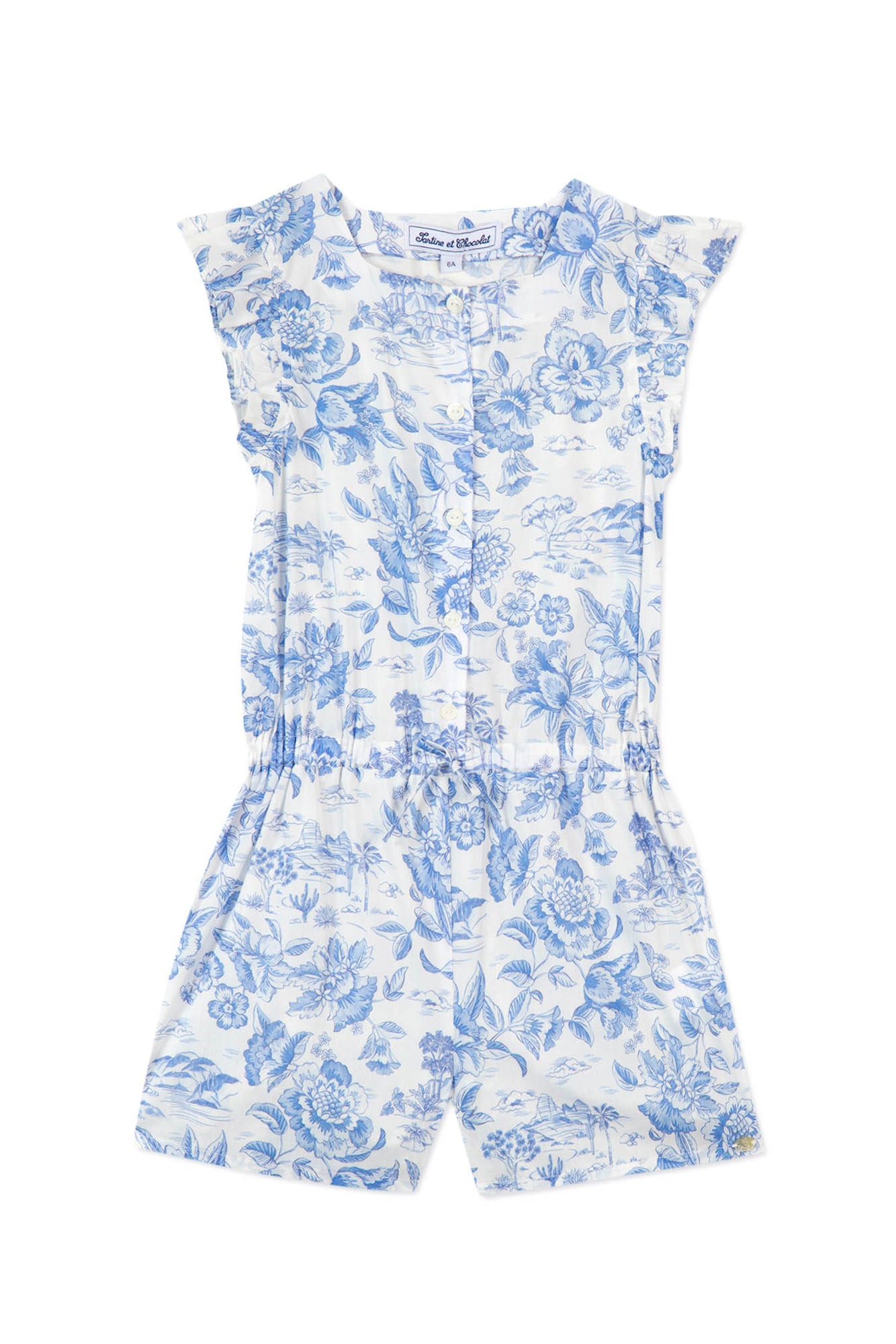 Bord De Mer short jumpsuit - Cornflower