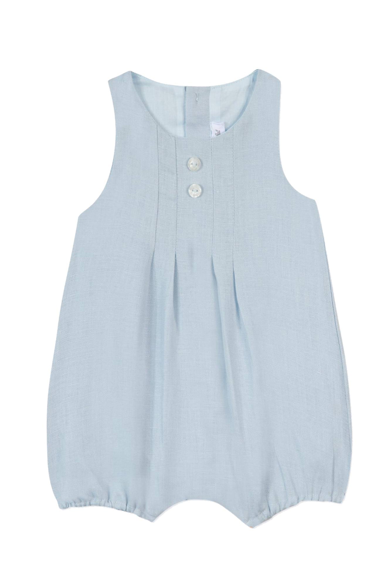 Combinaison courte Premier Trousseau en lin - Bleu Grisé