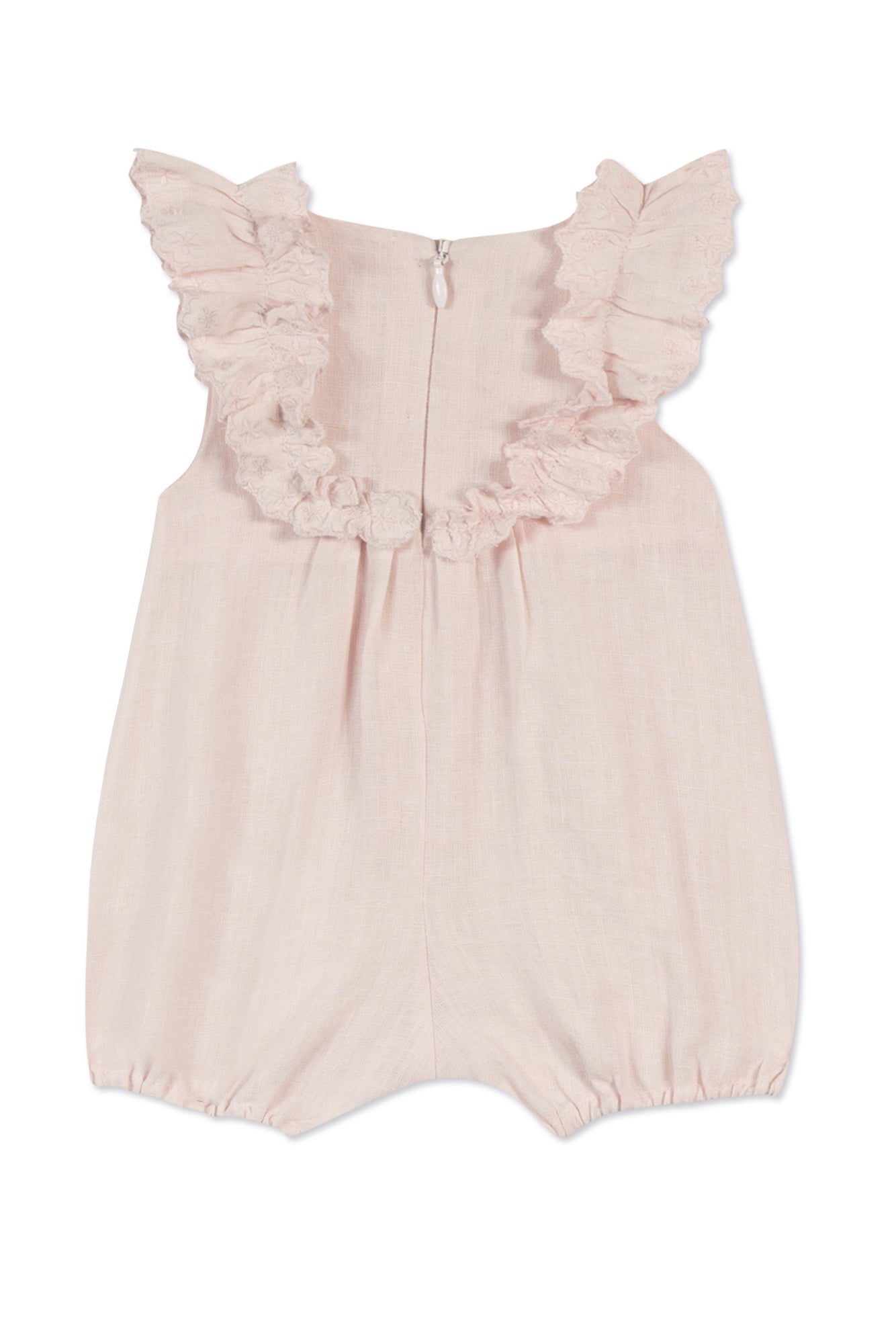 Premier Trousseau short jumpsuit in linen - Light pink