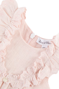 Premier Trousseau short jumpsuit in linen - Light pink
