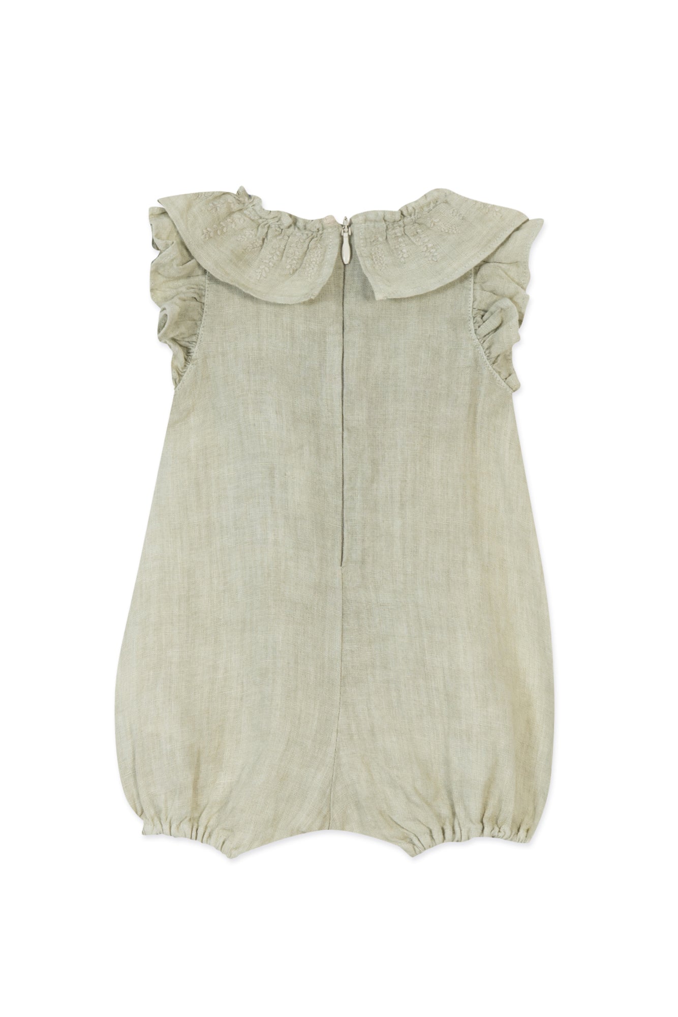 Baby Promenade Romantique short jumpsuit in linen - Opaline