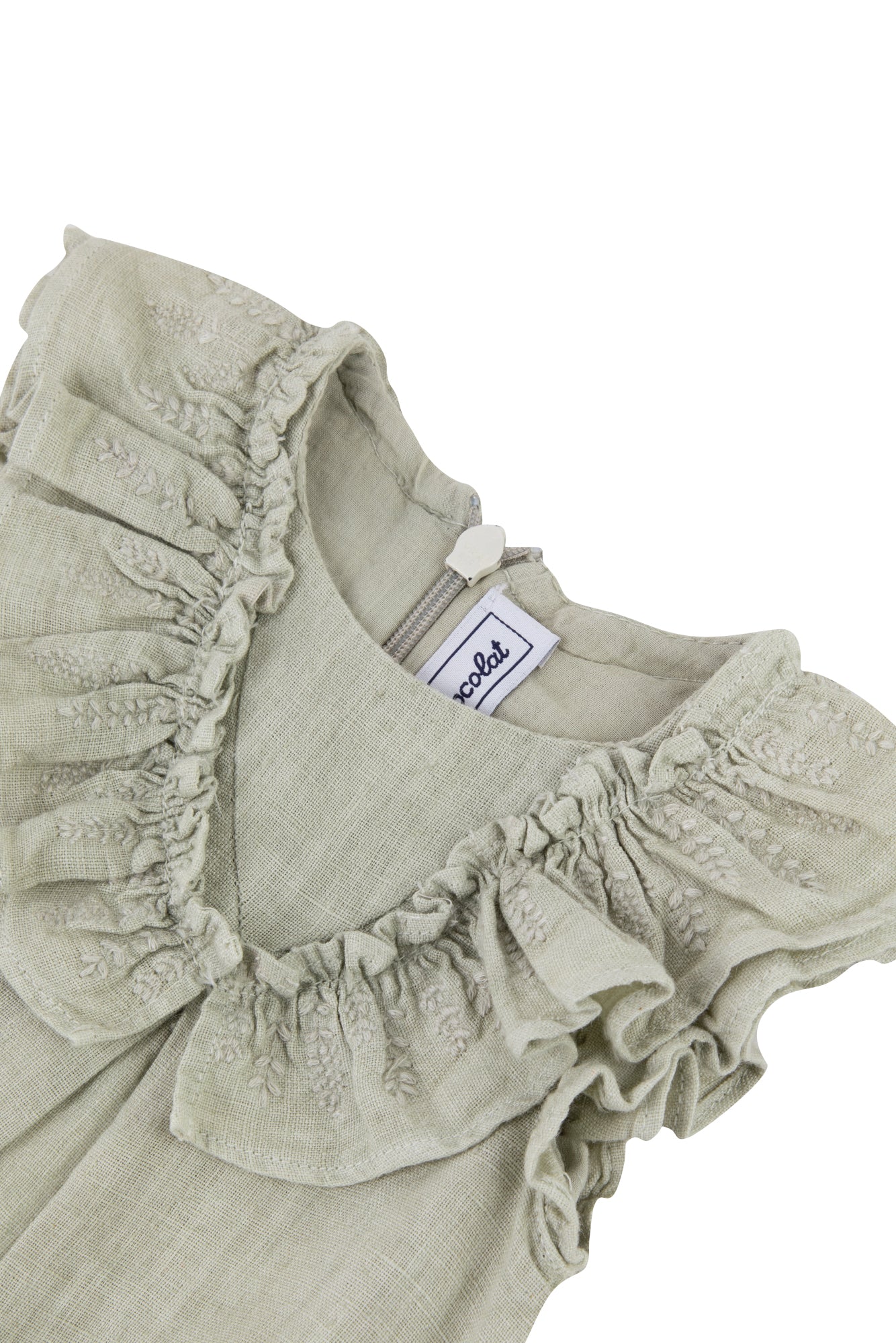 Baby Promenade Romantique short jumpsuit in linen - Opaline