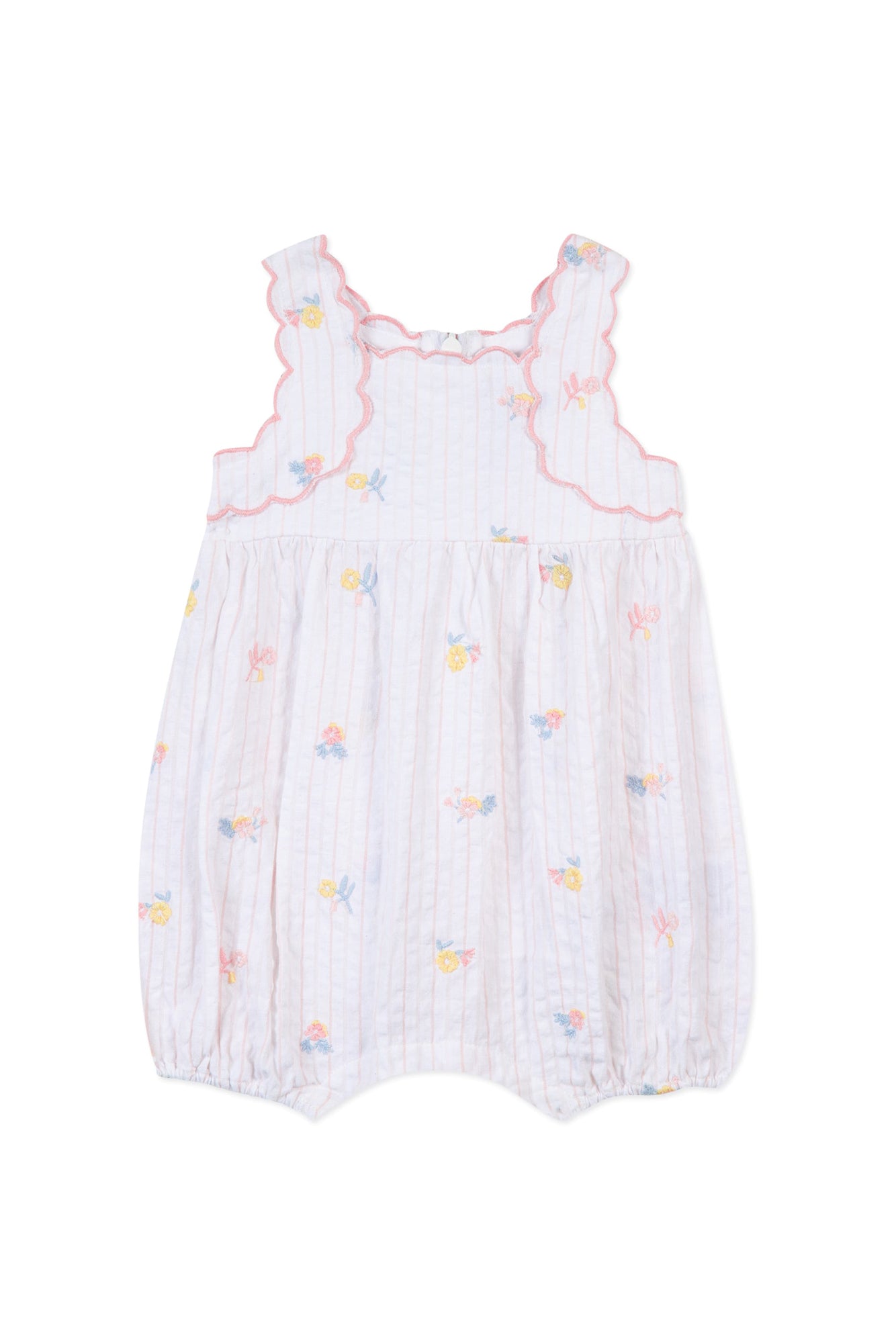 Baby Jardin Tropical short jumpsuit - White