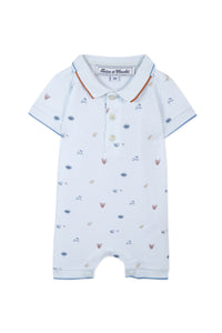 Baby Avenue De La Mer short jumpsuit - Ciel