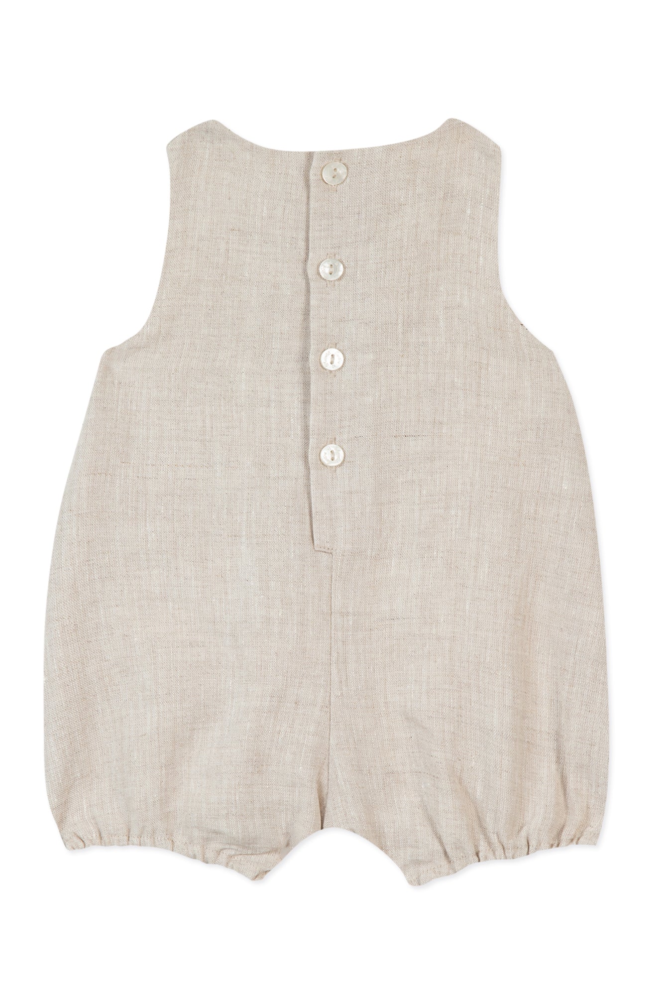 Combinaison courte Premier Trousseau en lin - Sable Chiné