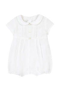 Premier Trousseau short jumpsuit in linen - White