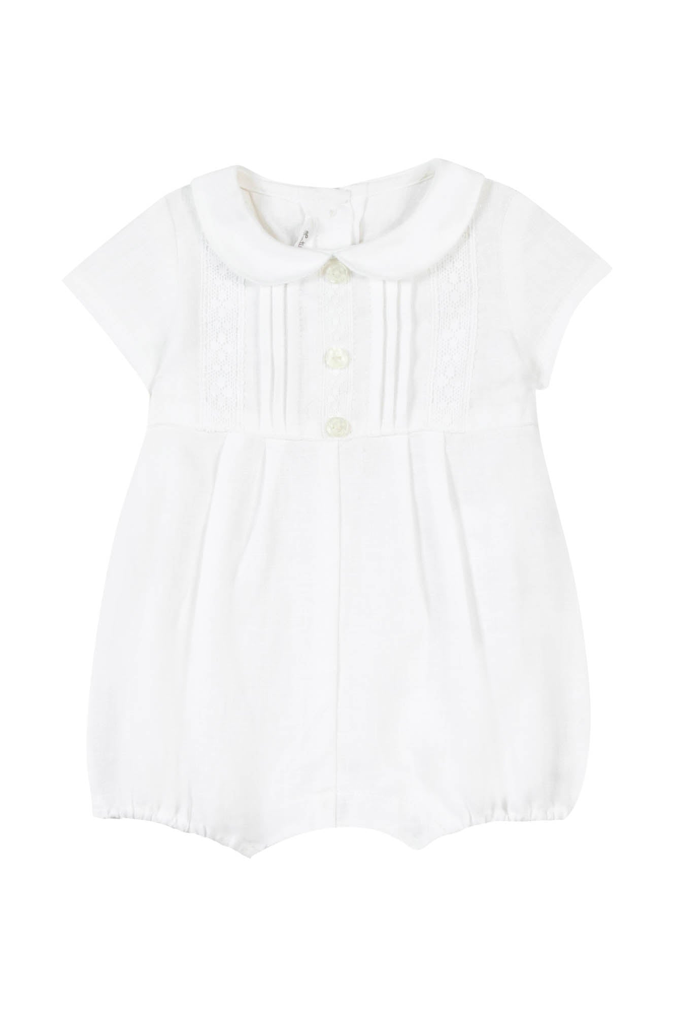 Premier Trousseau short jumpsuit in linen - White