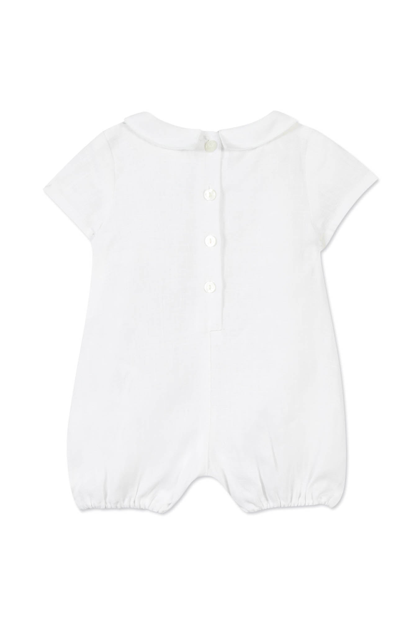 Premier Trousseau short jumpsuit in linen - White