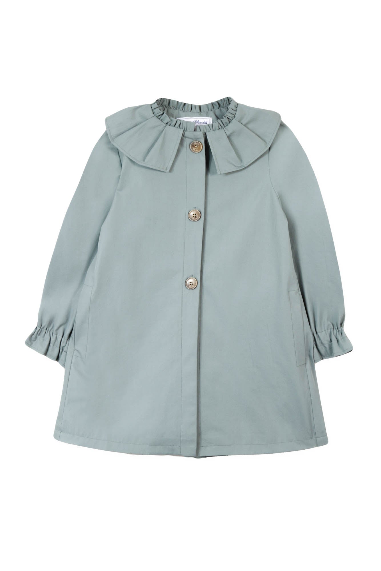 Promenade Romantique Trench Coat - Celadon Green