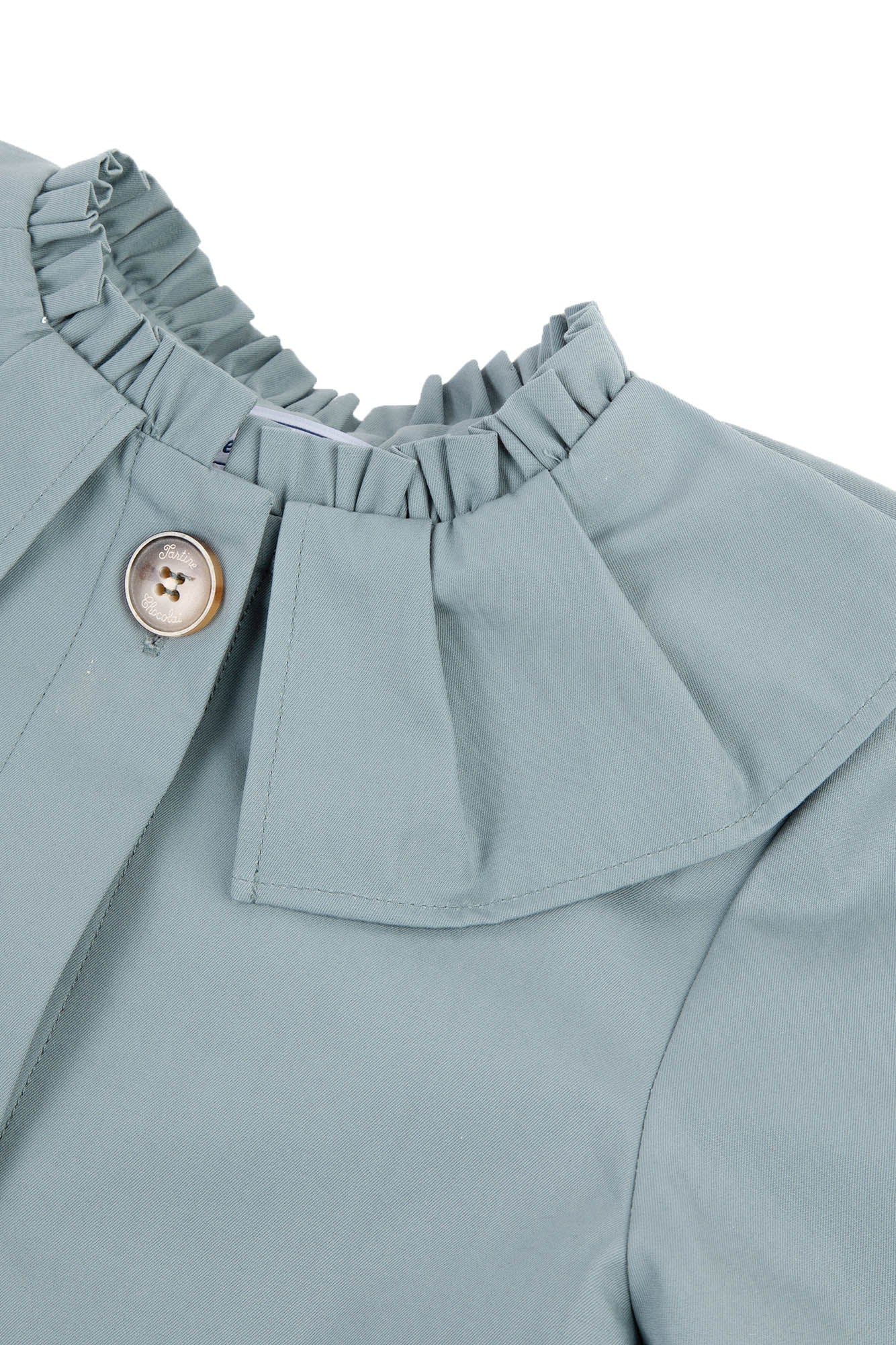 Promenade Romantique Trench Coat - Celadon Green