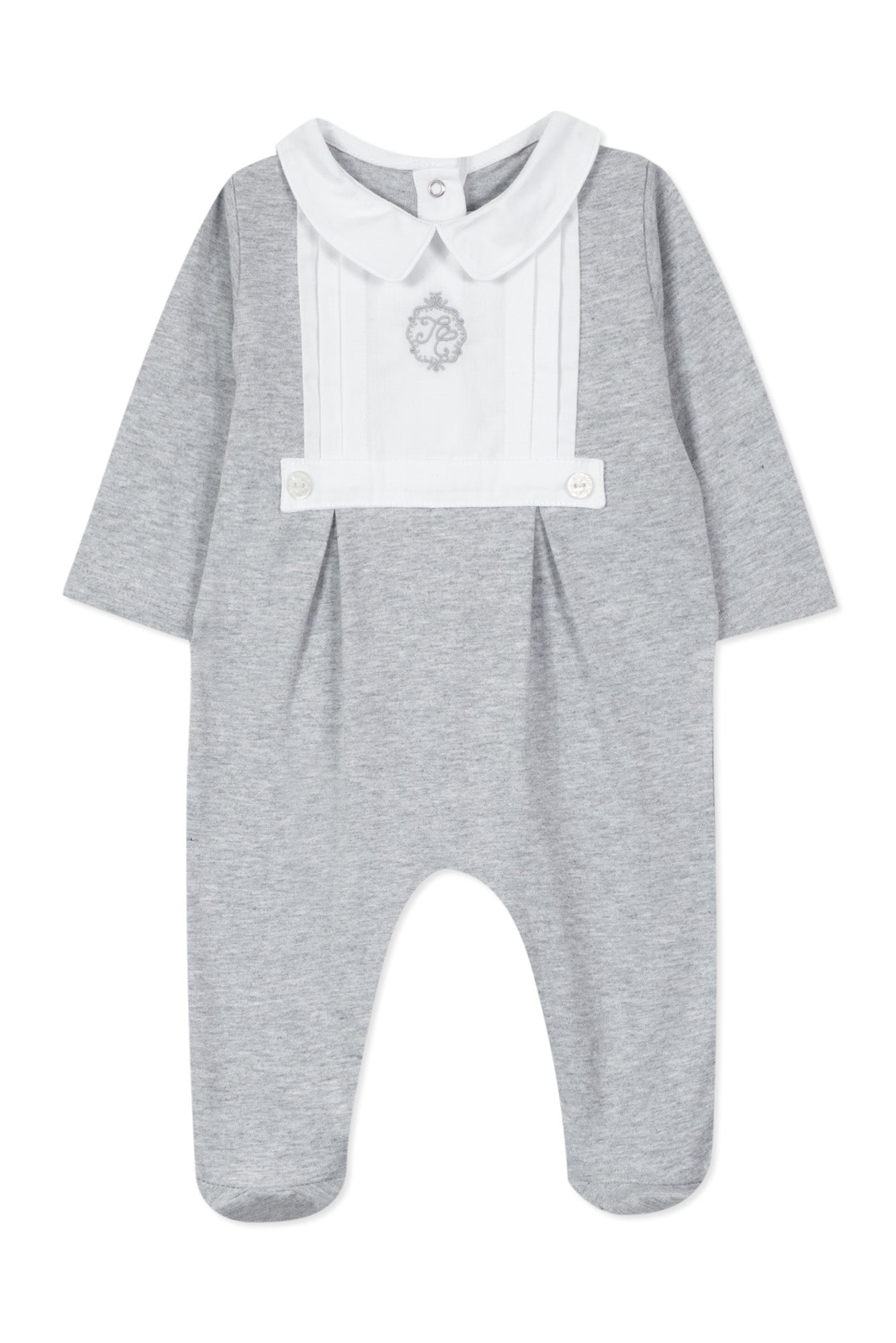 Baby Nigh Pyjamas - Light Heather Grey