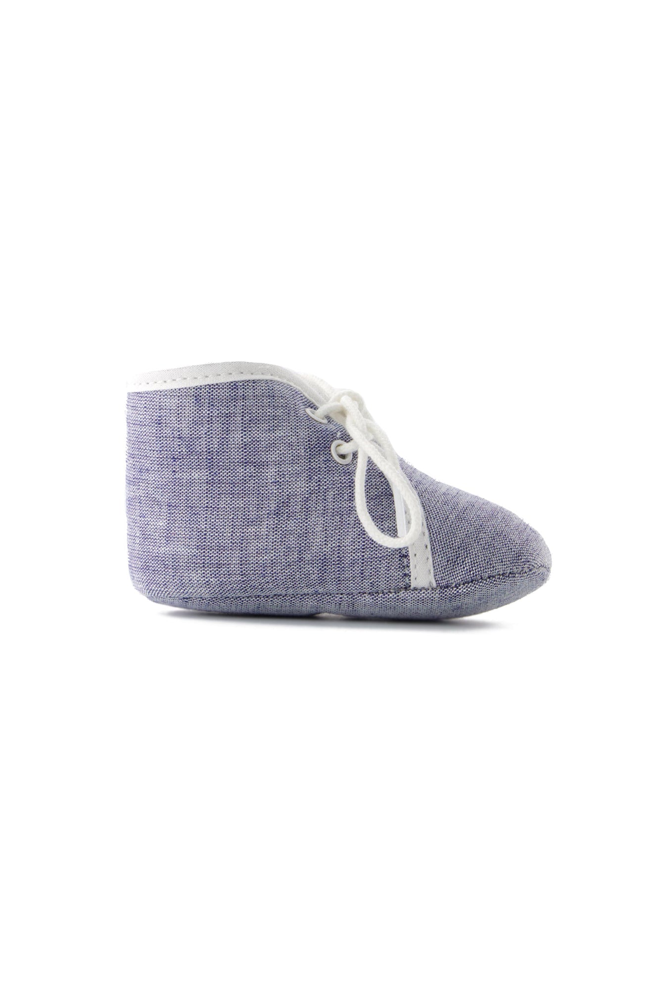 Premier Trousseau slippers in mixed linen - Grey Blue