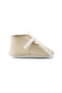 Or / Chaussons Baby Ceremonie En Cuir - Or