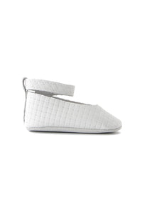 Chaussons Baby Fleur D'Hibiscus en cuir - Blanc