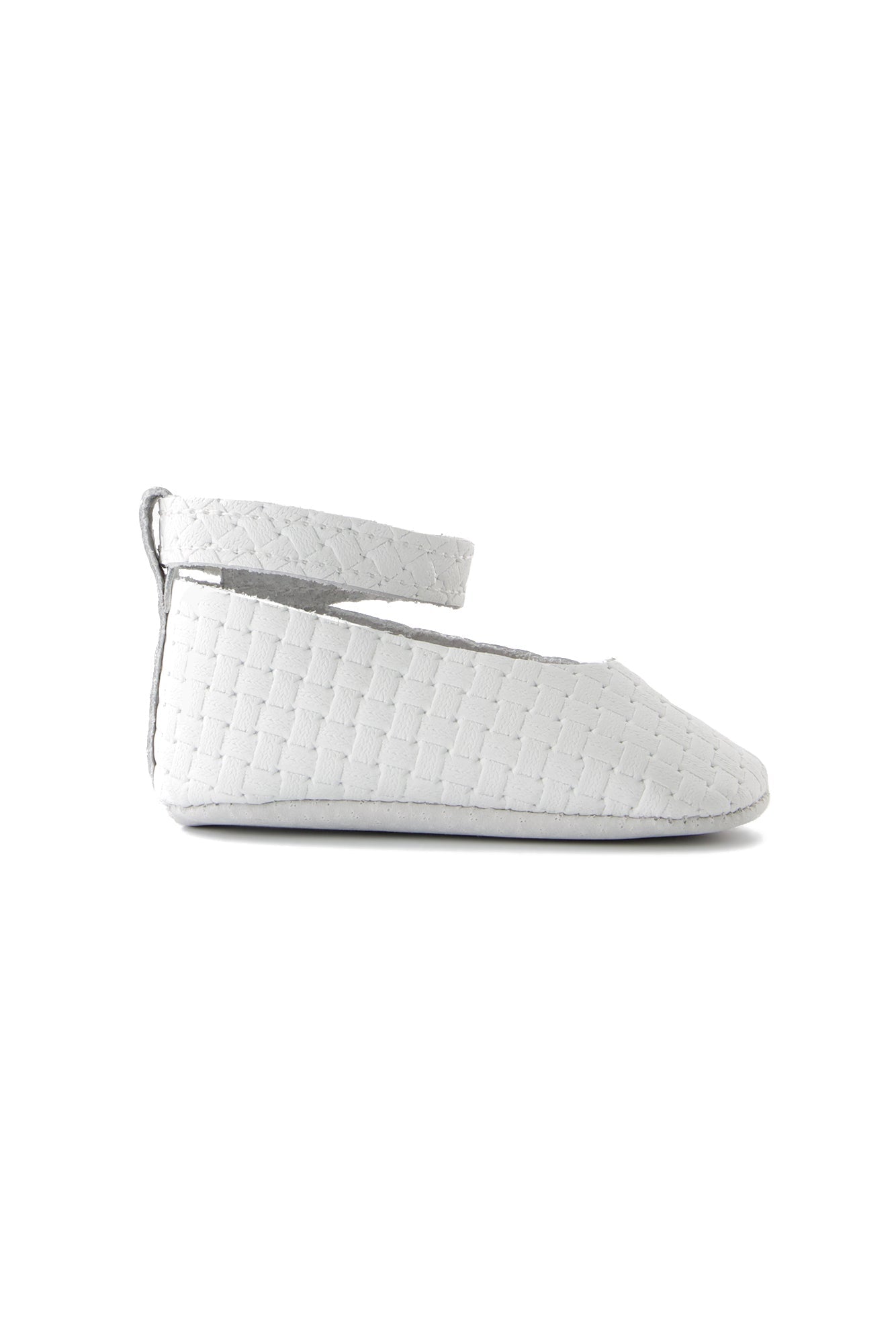 Chaussons Baby Fleur D'Hibiscus en cuir - Blanc