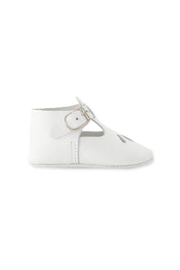 Baby Jardin Secret strappy leather slippers - White