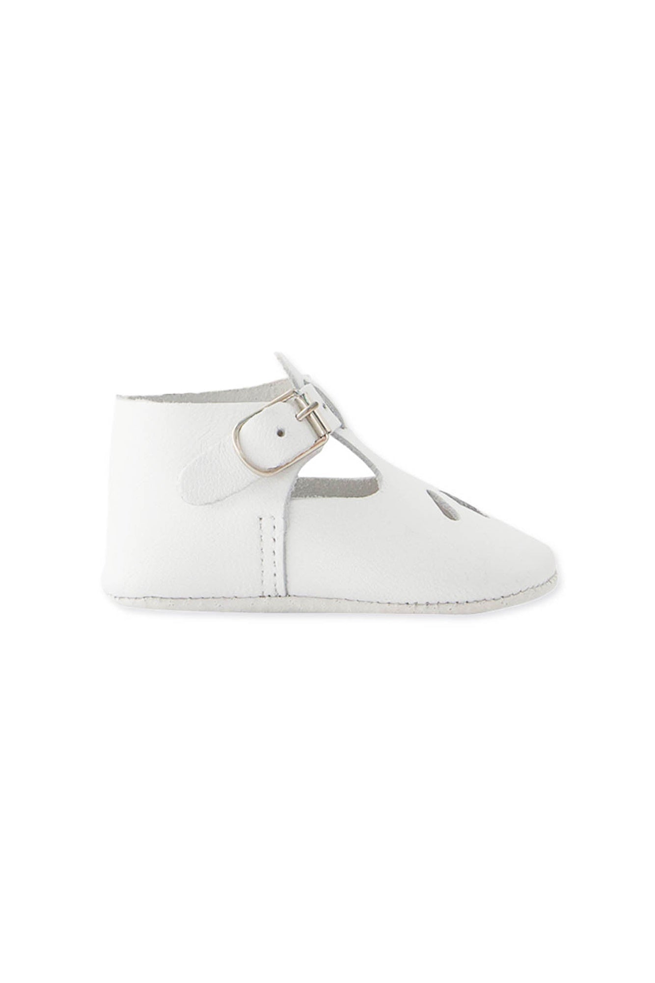 Baby Jardin Secret strappy leather slippers - White