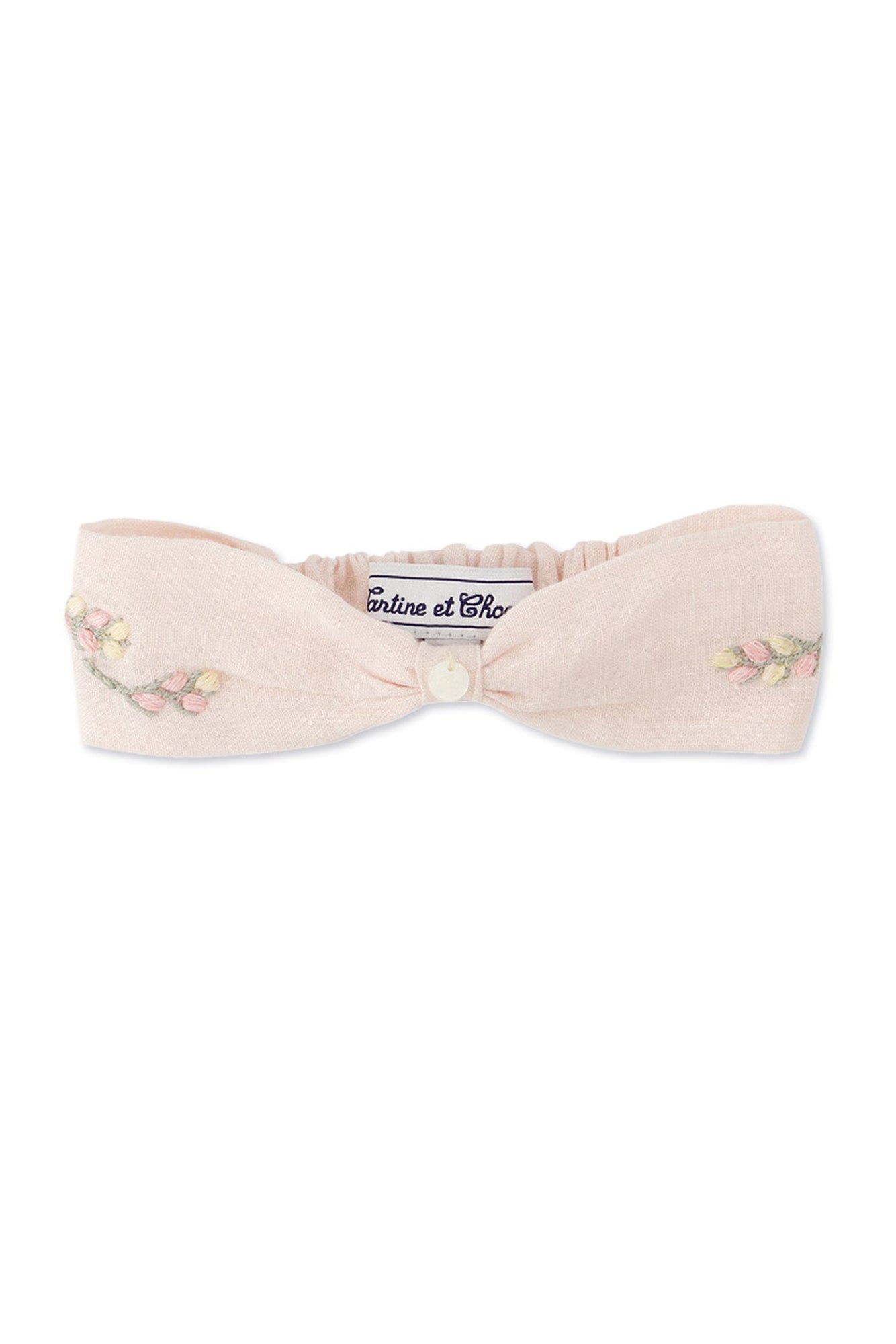 Bandeau Baby Promenade Romantique en lin - Bouton De Rose