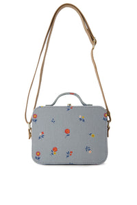 Hibiscus Flower Suitcase - Denim