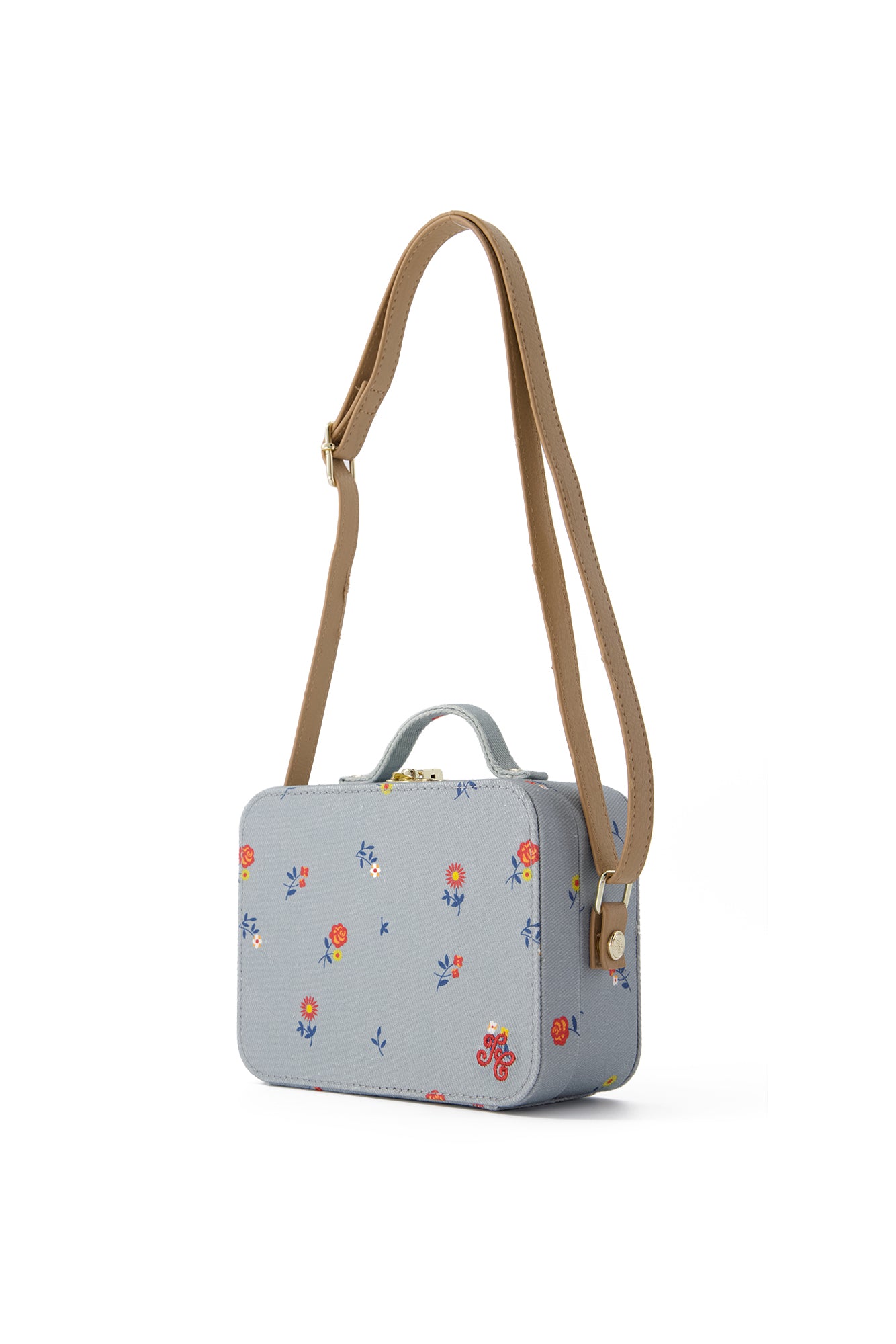 Hibiscus Flower Suitcase - Denim