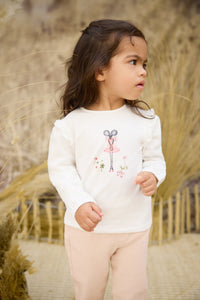 T-shirt Baby promenade romantique - Nacre