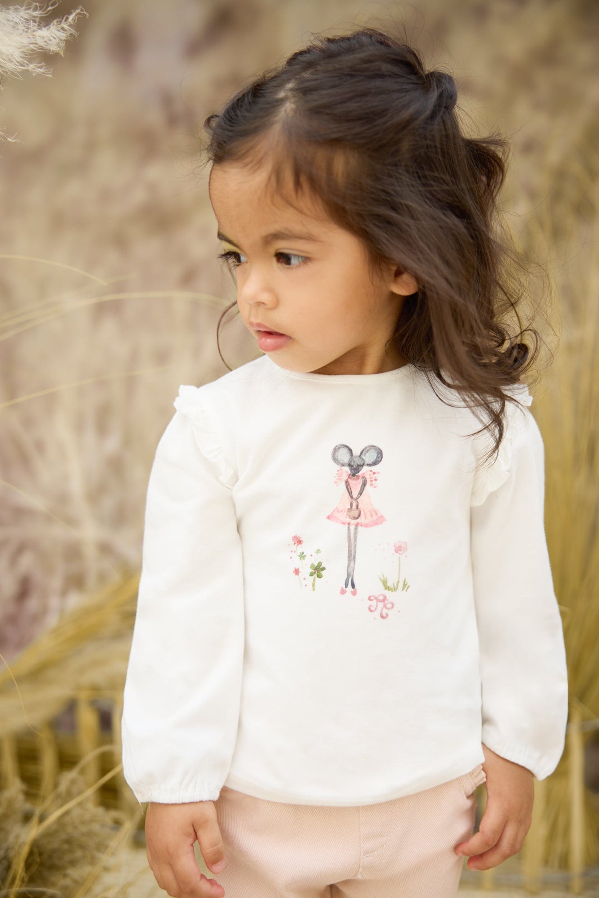 T-shirt Baby promenade romantique - Nacre
