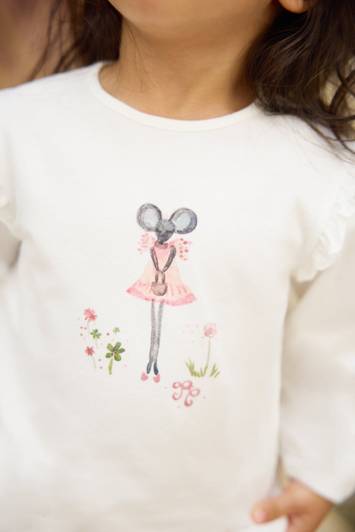 T-shirt Baby promenade romantique - Nacre
