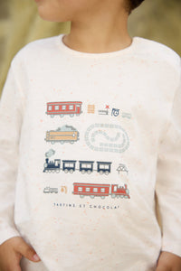 T-shirt Baby globe trotteur - Nacre
