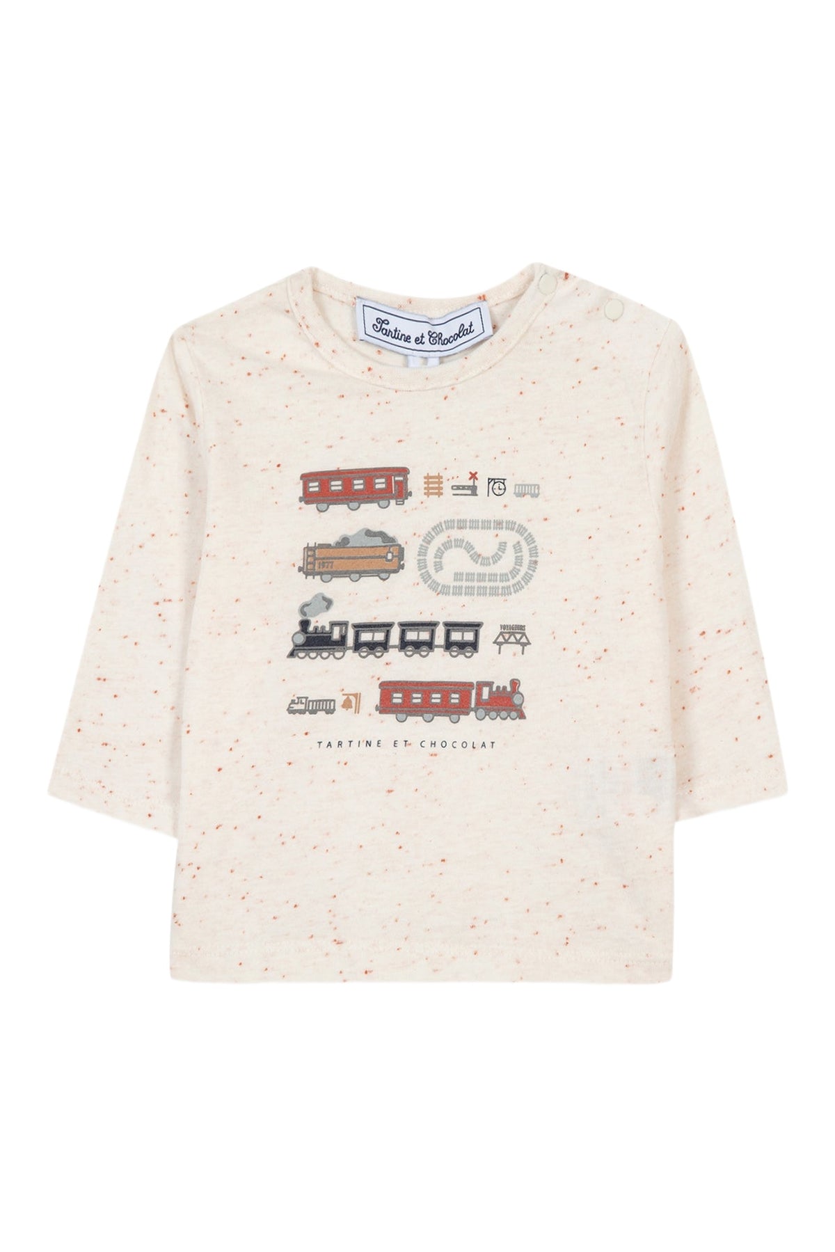 T-shirt Baby globe trotteur - Nacre