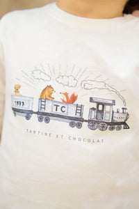 T-shirt Baby globe trotteur - Fauve