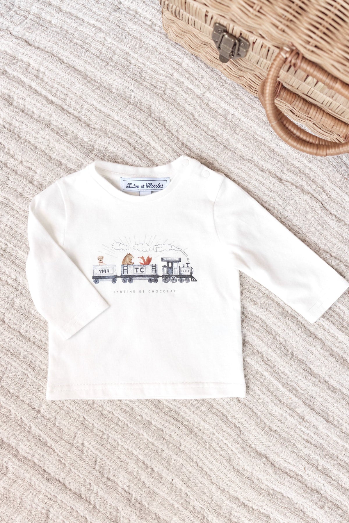 T-shirt Baby globe trotteur - Fauve
