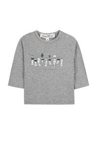 Gris Chiné Moyen / T-Shirt Baby Apprenti Artiste - Gris Chiné Moyen