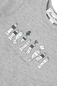 T-shirt Baby apprenti artiste - Gris Chiné Moyen
