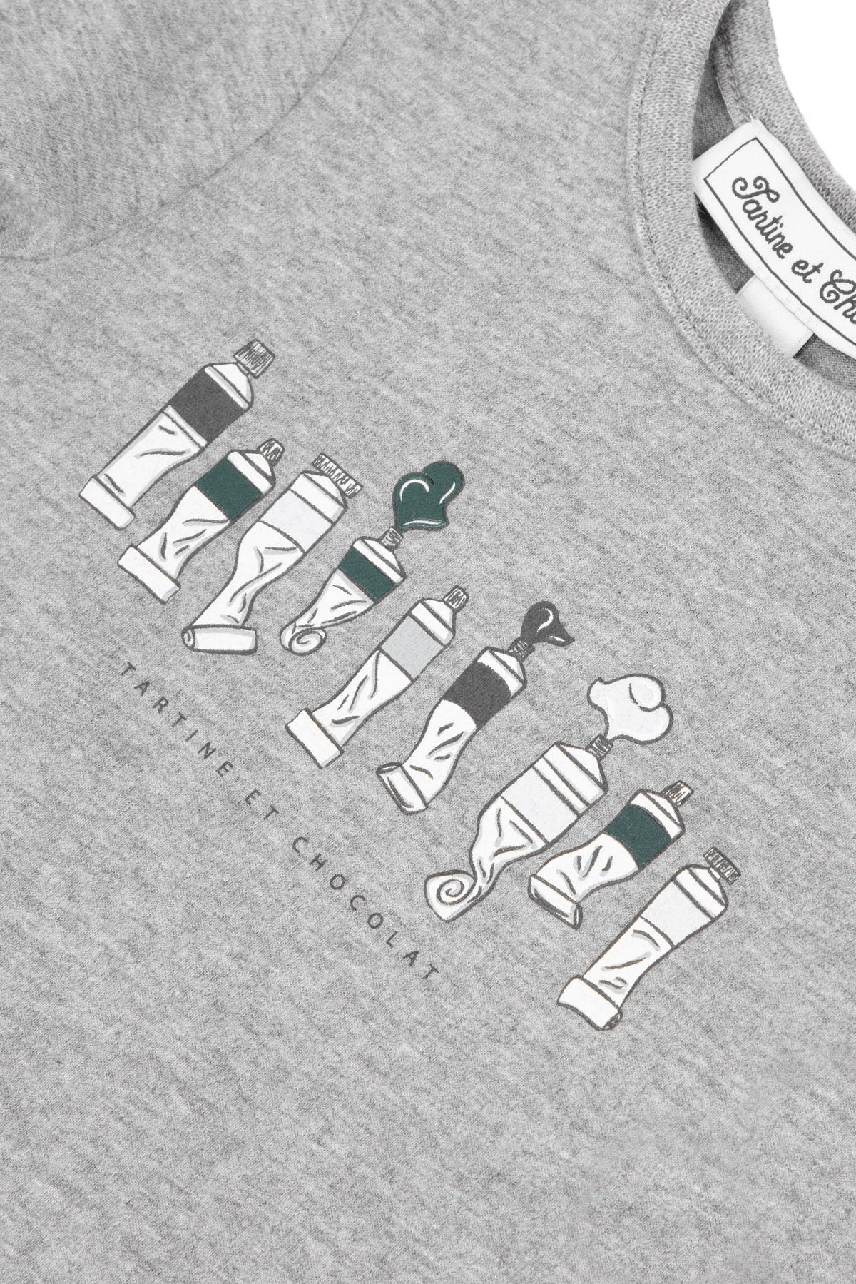 T-shirt Baby apprenti artiste - Gris Chiné Moyen