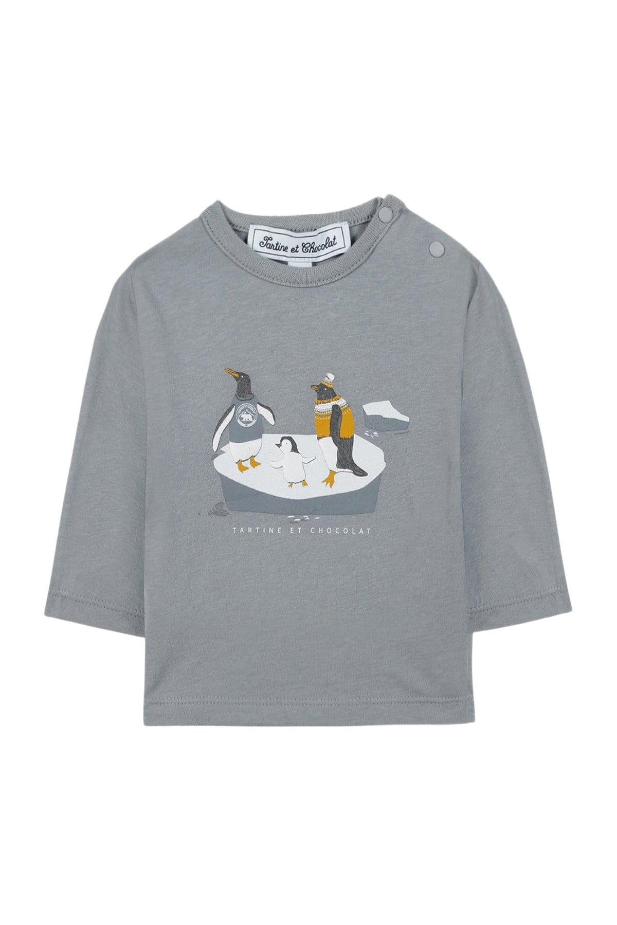T-shirt conquete arctique en coton - Bleu grisé