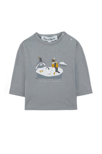 T-shirt Baby conquete arctique - Bleu Grisé