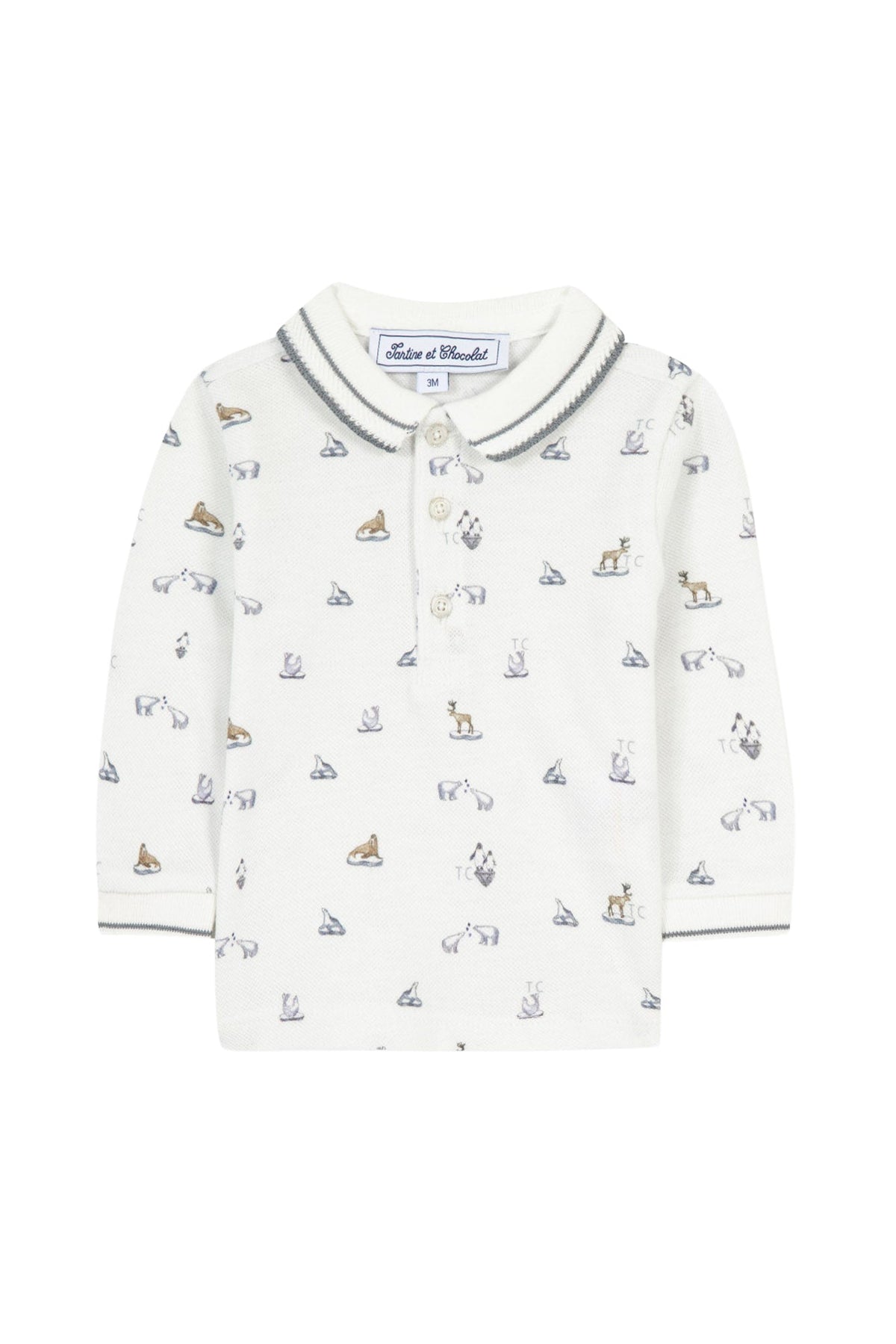 Polo Baby conquete arctique - Bleu Grisé